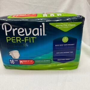 Prevail Per Fit‎ Adult M 16 Ct Disposable Diapers Underwear Max Plus Absorbency